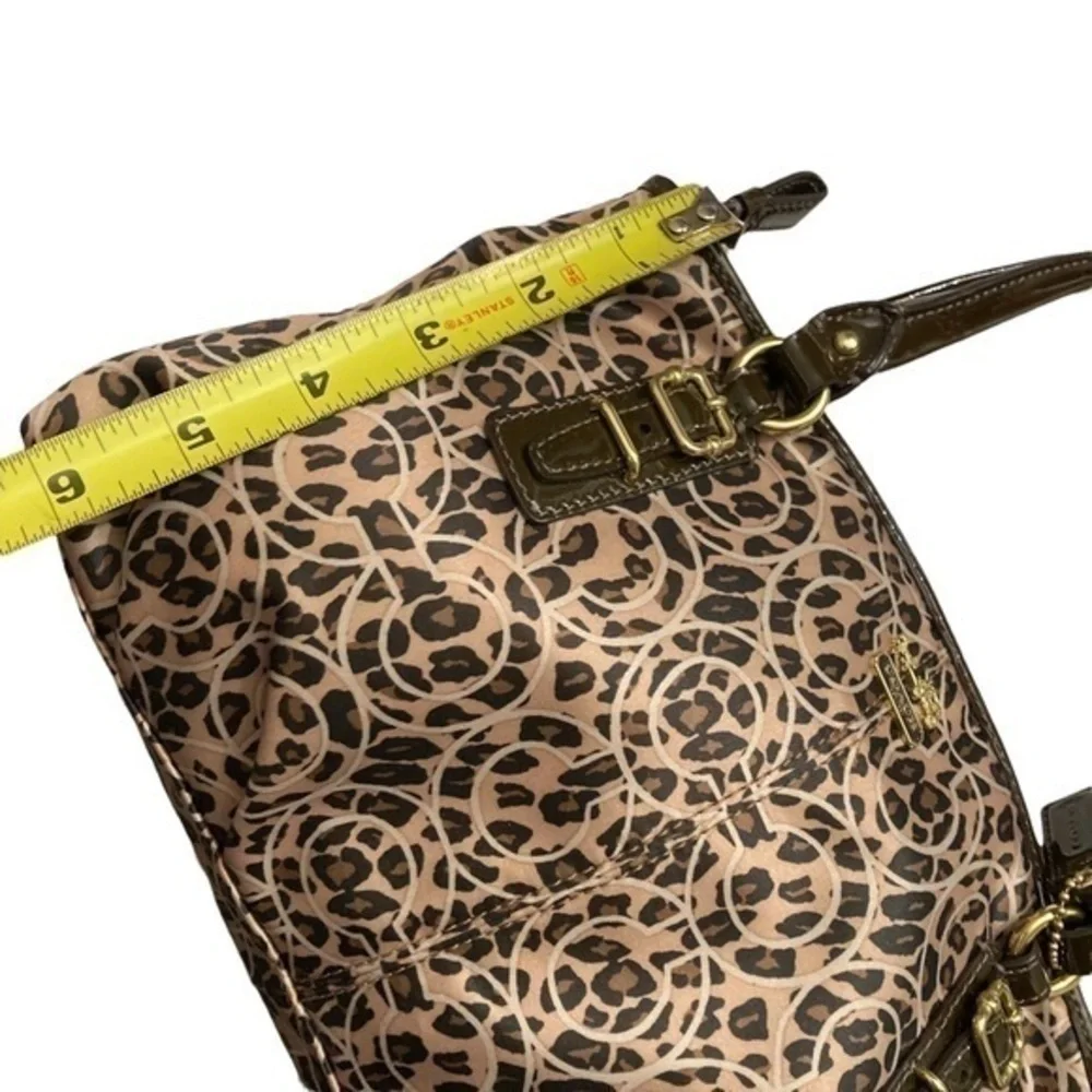 Coach vintage y2k Madison sateen signature leopard op art c mini tote bag